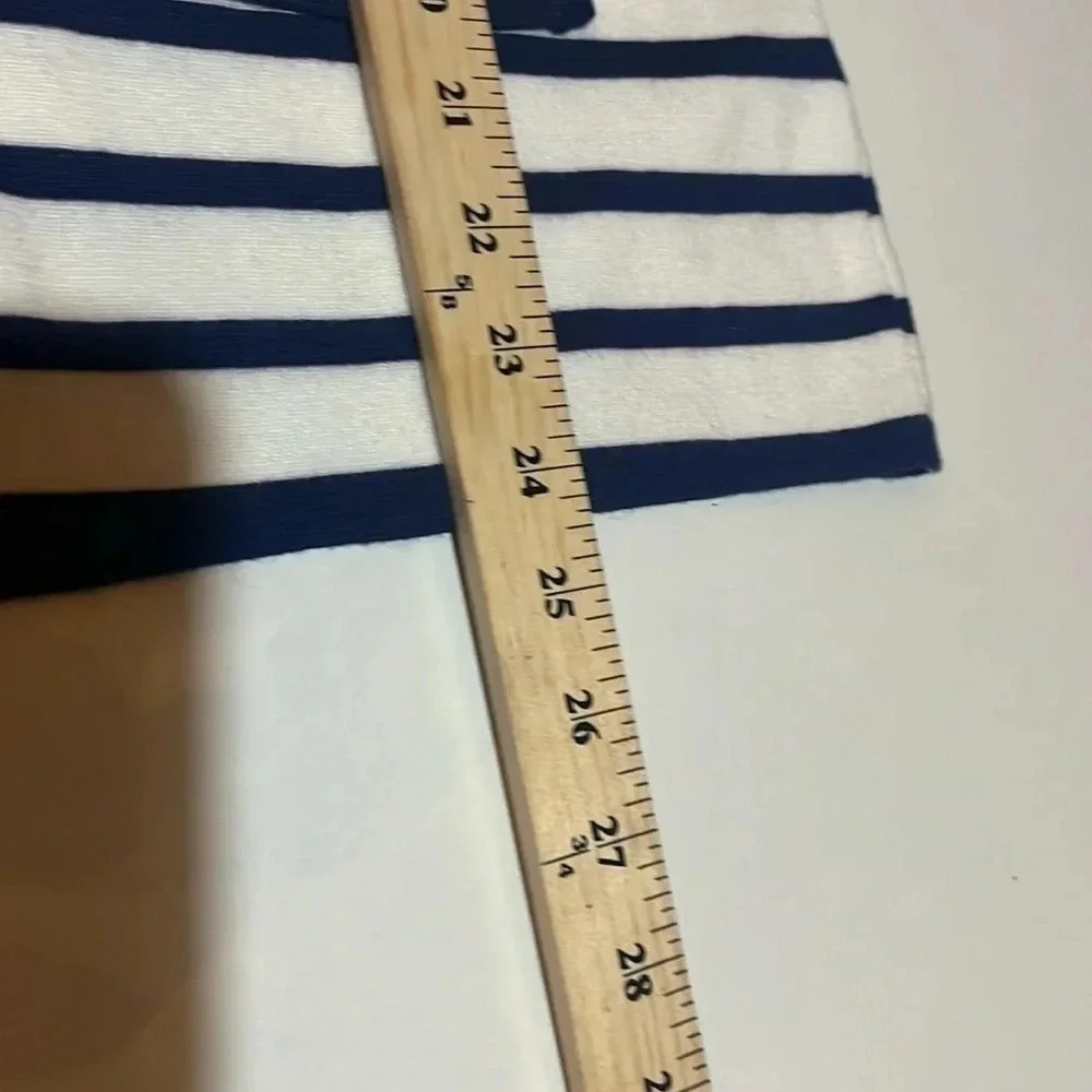 Neiman Marcus blue and white striped blazer - large - Picture 12 of 13